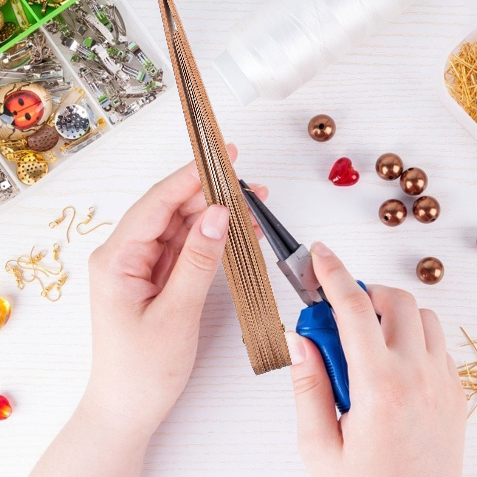 Japanese Fan - Bambus-Faltfächer-Rahmen DIY-Set Traditionelle Fächerherstellung für Hochzeiten,
