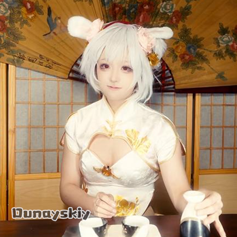 Japanese Fan - Yumekiri*/Azur Lane Laffey Neujahrs-Qipao Cosplay-Kleid Anime-Spiel