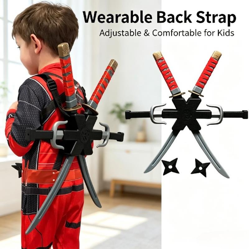 Japanese Knife - Halloween 1:1 Ninja-Set Kinder Japanisches Samurai-Cosplay-Spielzeug