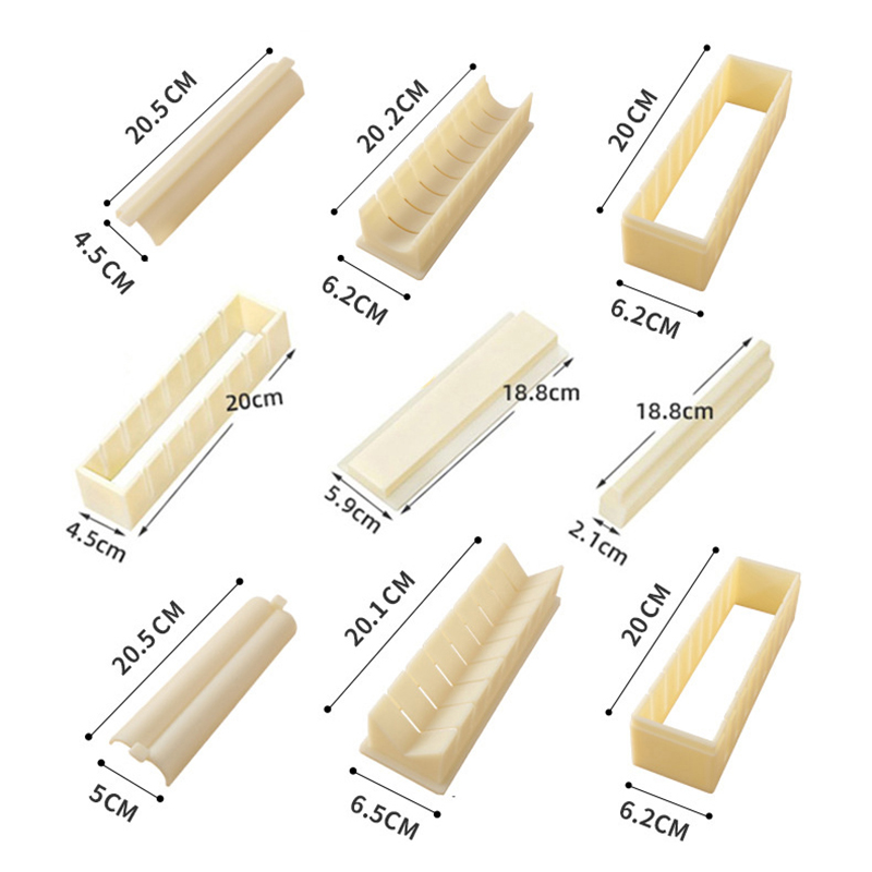 Sushi Making Kit - 3-teiliges Set Quadratische und Herzförmige Sushi-Herstellungswerkzeuge