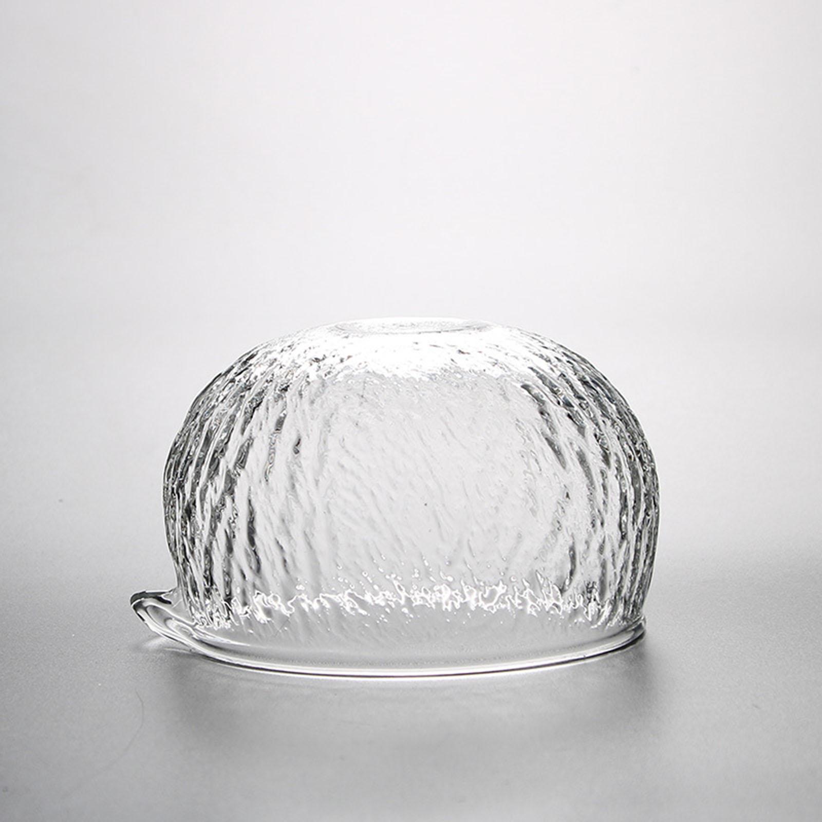 Japanese Tea - Handgefertigte Transparente Glas-Matcha-Schale mit Gehämmerter Textur,