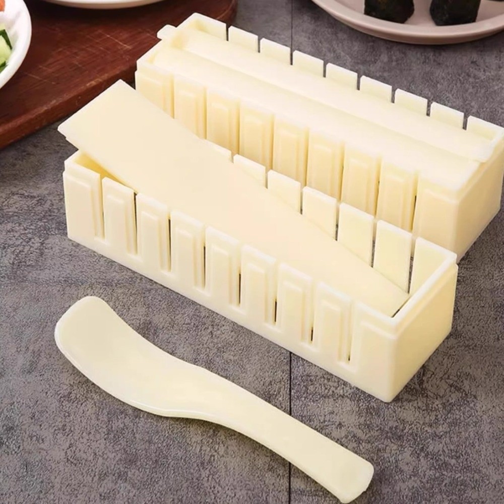 Sushi Making Kit - Plastik-Sushi-Maker-Set Antihaftbeschichtet Rund Quadratisch Herzförmig Sushi-Herstellungswerkzeuge
